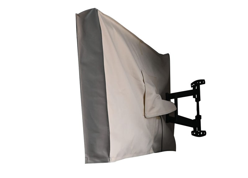 acoveritt Outdoor 70â€ TV Set Cover ,Scratch Resistant Liner Protect LED Screen Best-Compatible with Standard Mounts and Stands (Tan) - Image 4